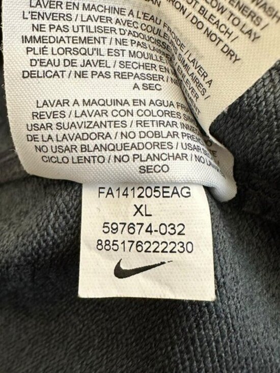 Nike Steelers On Field Jacket XL Full Zip Hooded NFL Black 597674-032 FLAW sssss - Picture 8 of 11